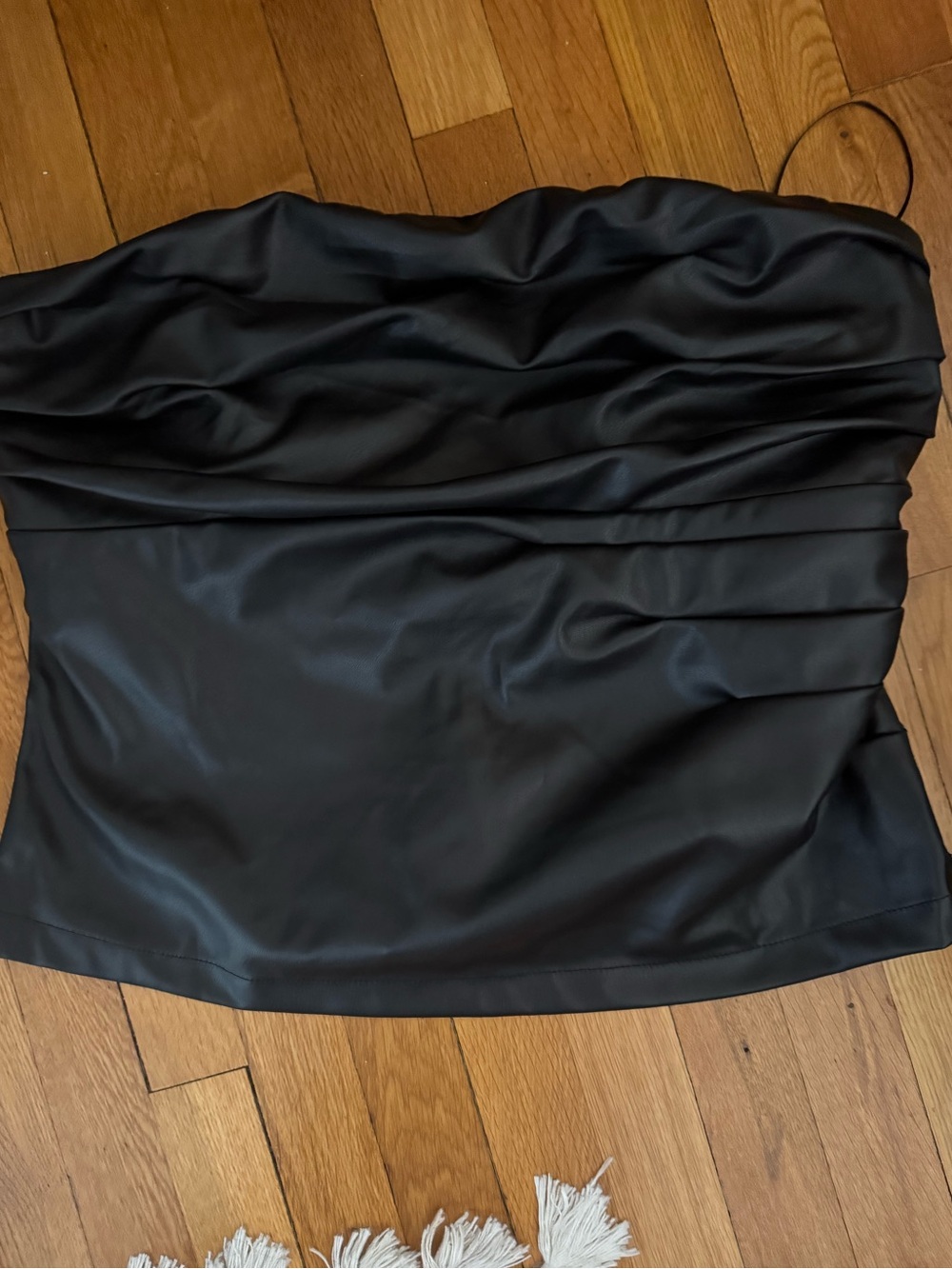 Banana Republic faux leather bustier corset top strapless